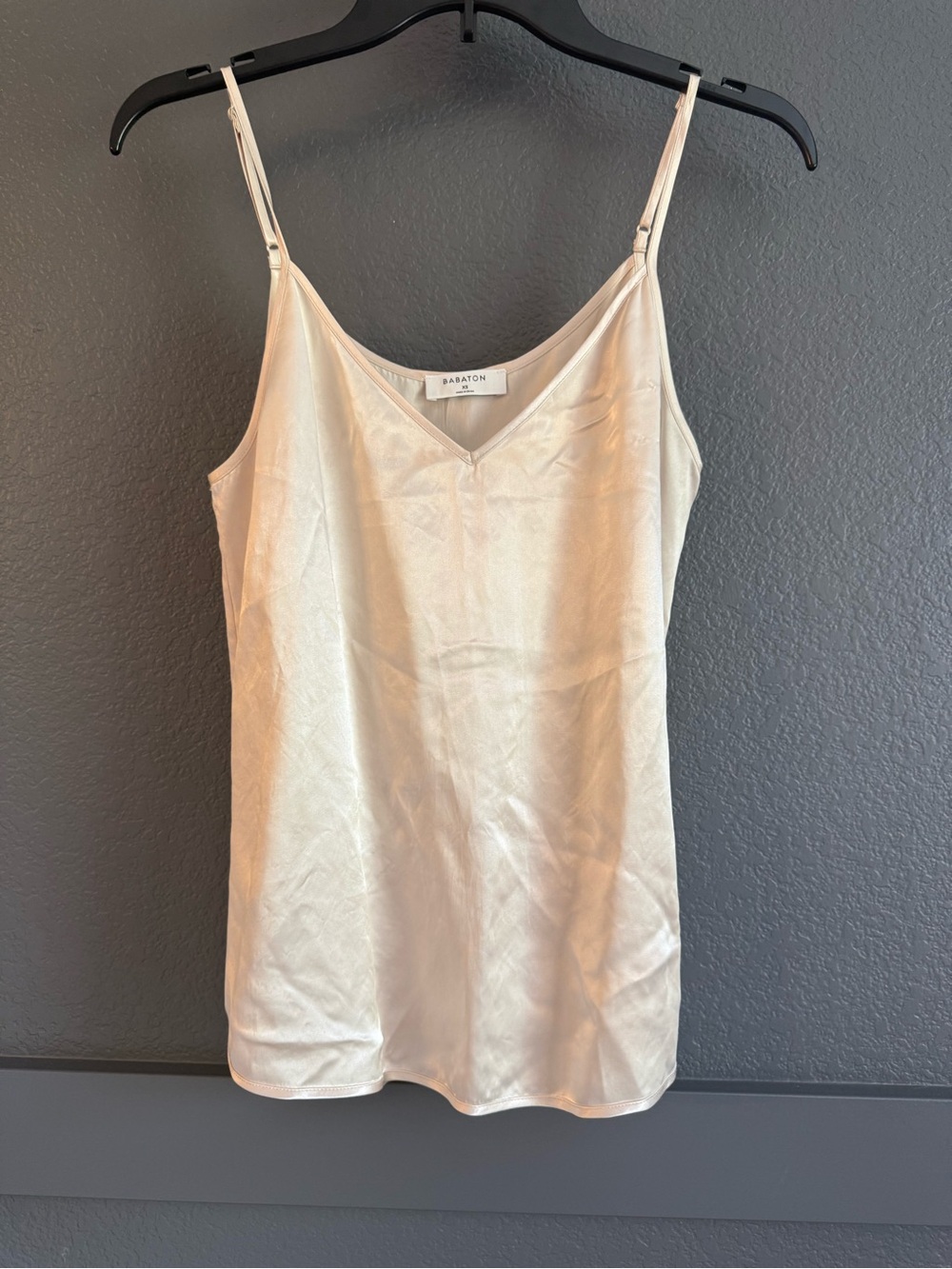 BABATON • Everly camisole Satin V-Neck Cami Top in Champagne - XS